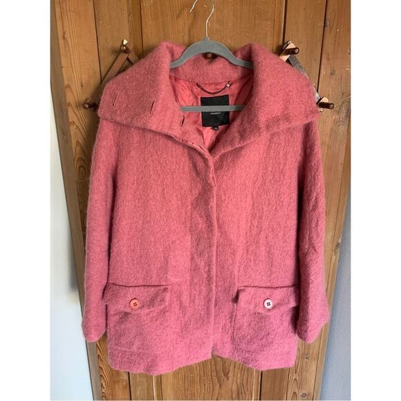 Talbots pink mohair wool blend peacoat - Picture 1 of 11